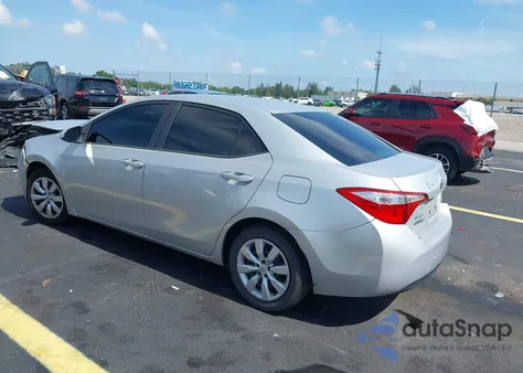 2015 Toyota Corolla Le from USA, damaged, VIN 2T1BURHE8FC251395